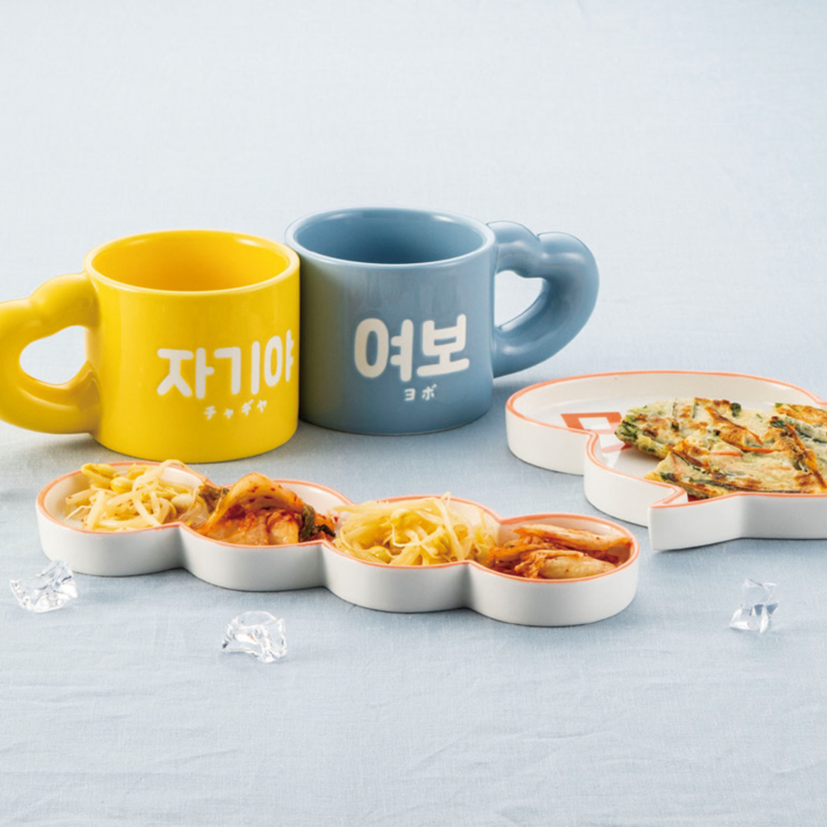 韓国風ペアマグ&プレート マグカップ 食器 皿