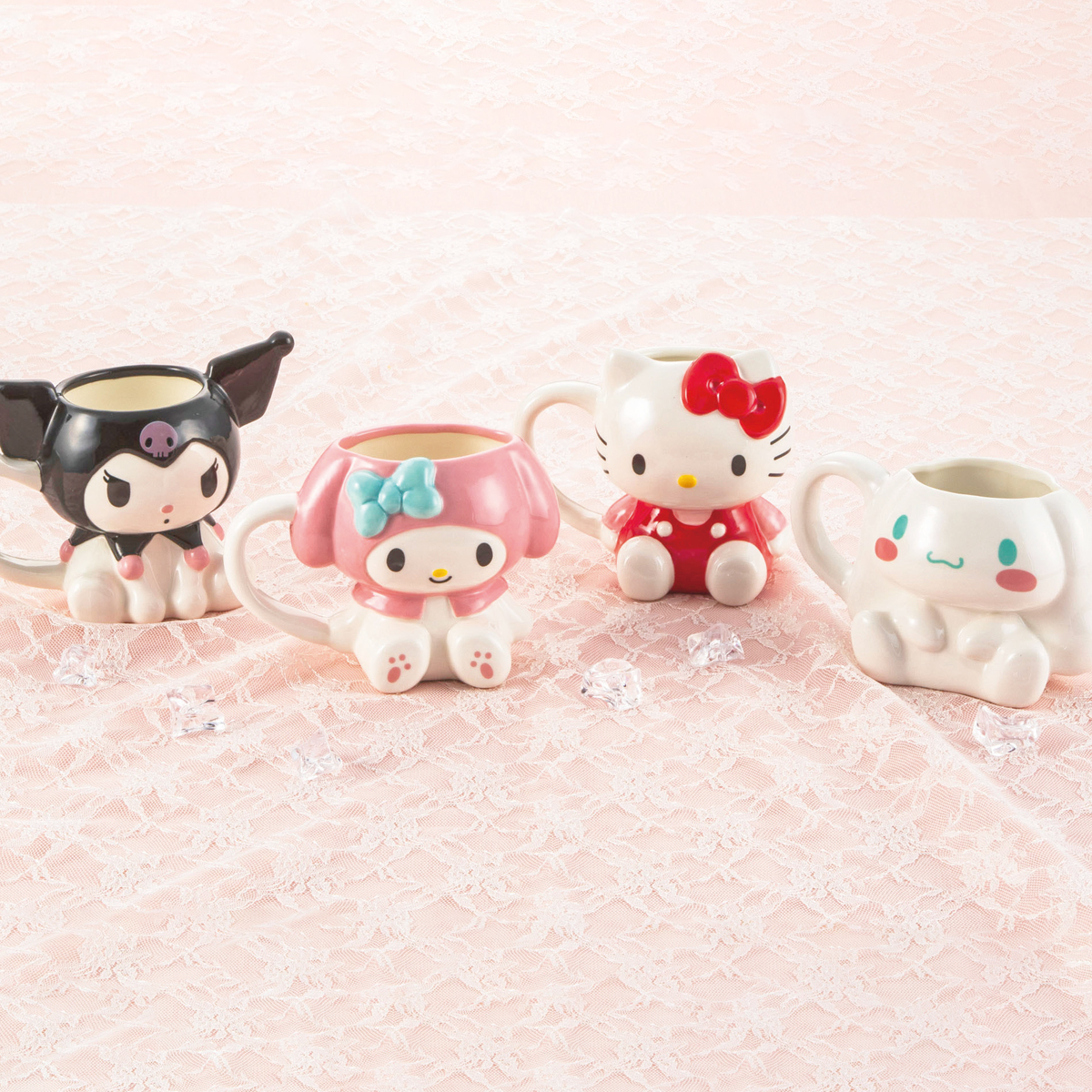 【サンリオ】ダイカットマグ ハローキティ&シナモロール&マイメロディ&クロミ