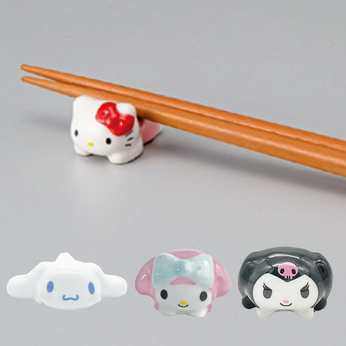【サンリオ】寝そべり箸置き ハローキティ&シナモロール&マイメロディ&クロミ