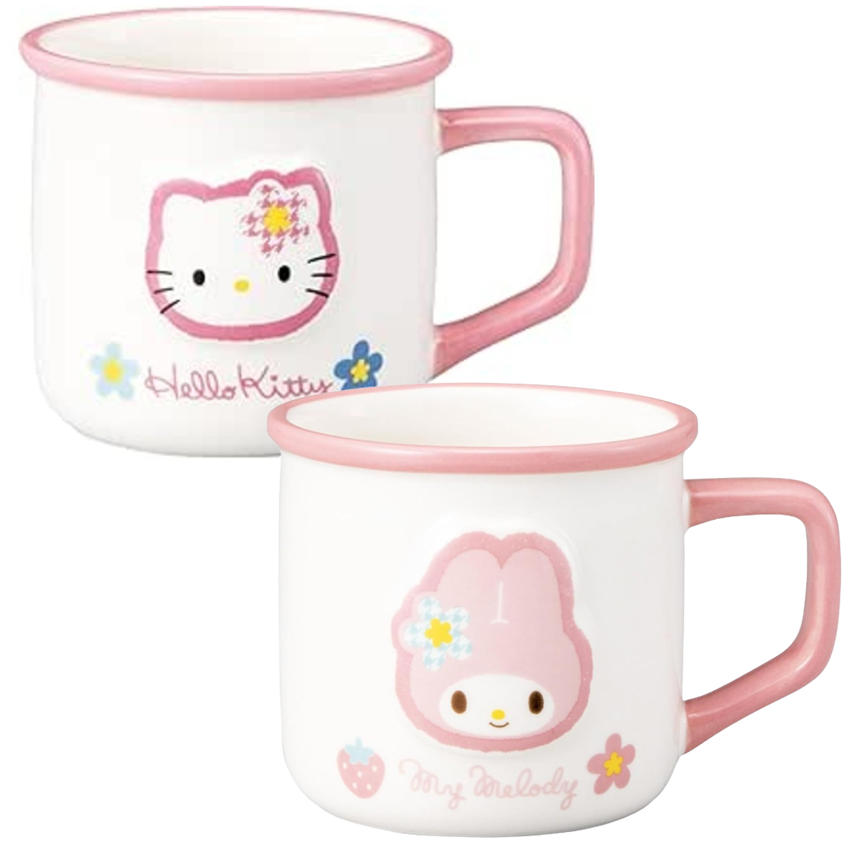 【サンリオ】ホーロー風マグカップ ハローキティ&マイメロディ