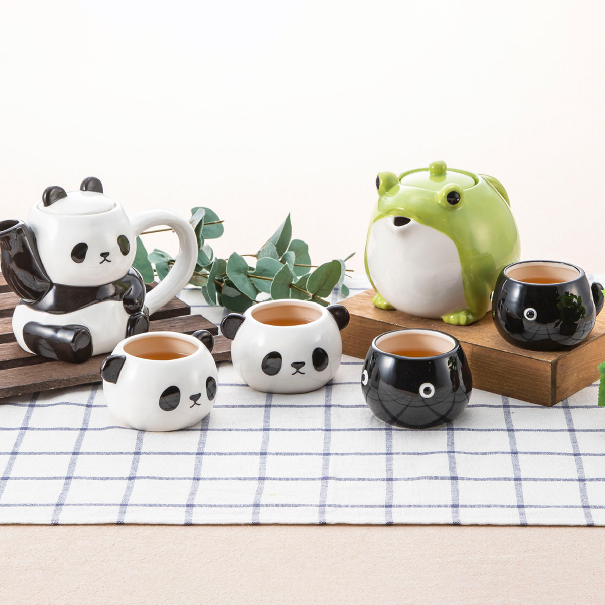 ティーセット 動物の親子 ティーポット&カップ