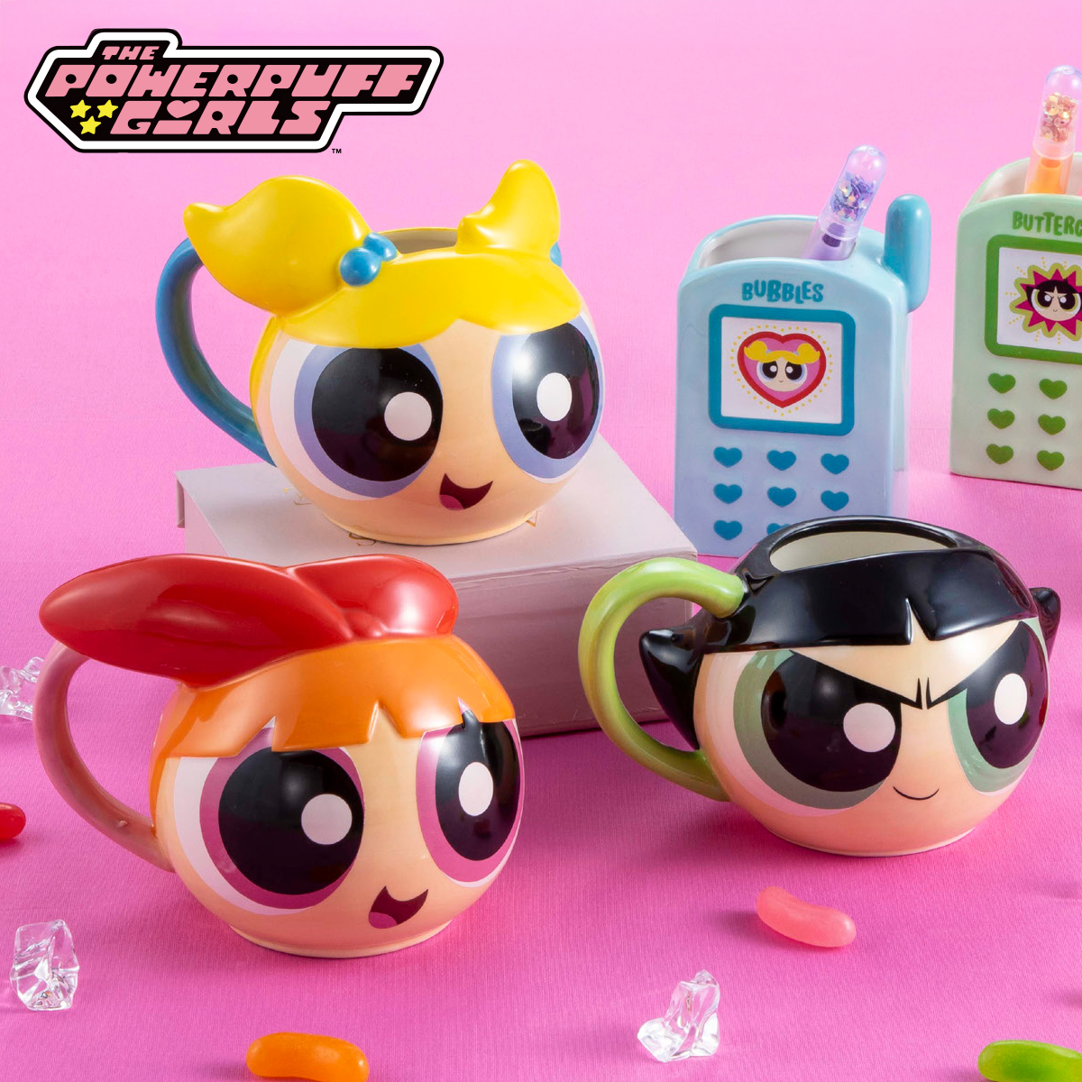 【パワーパフガールズ】フェイスマグ マグカップ