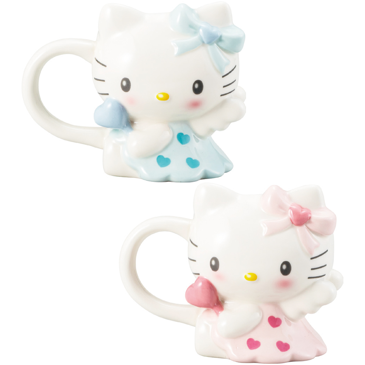 【サンリオ】ハローキティ ダイカットマグカップ エンジェル ブルー&ピンク