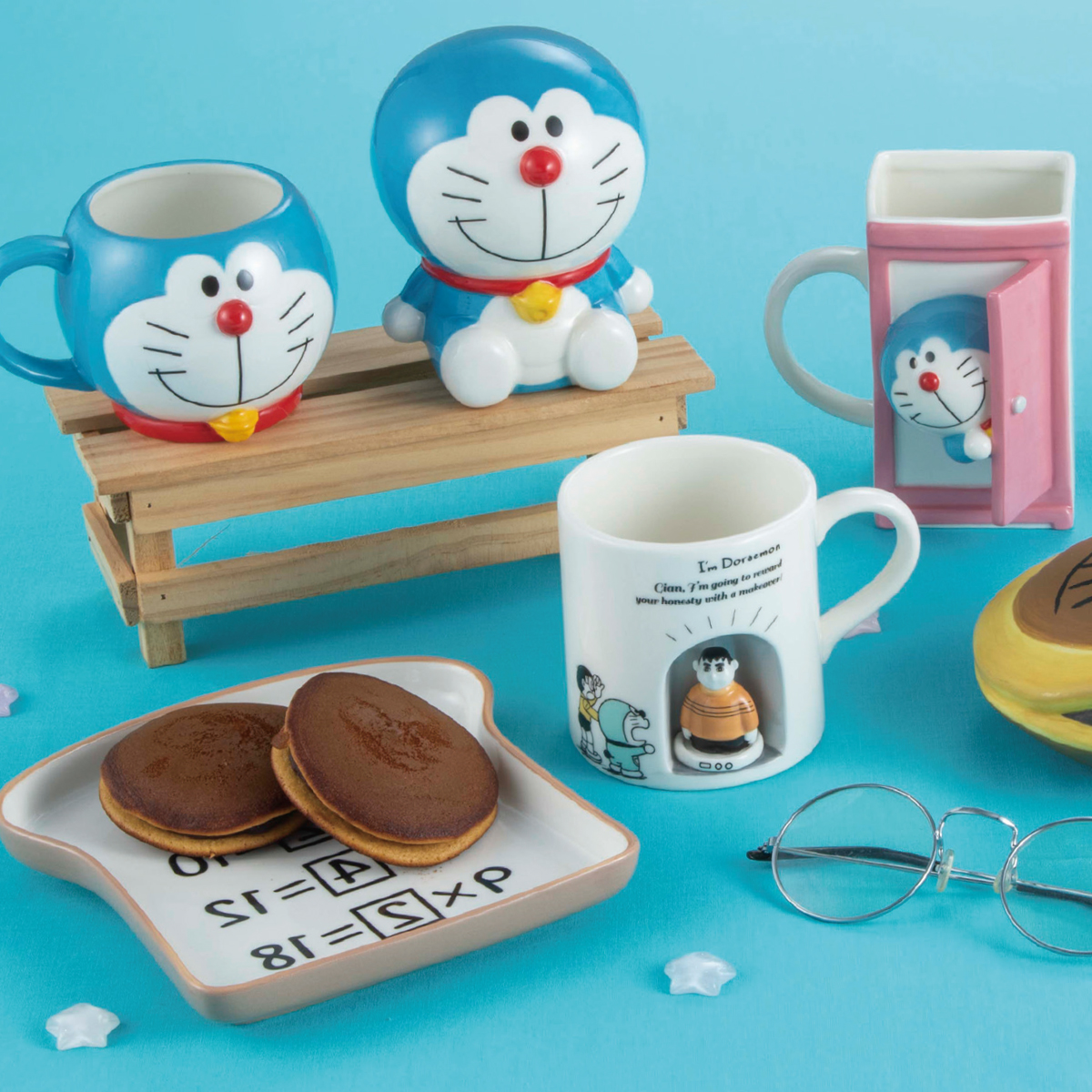 【ドラえもん】フェイスマグ&マグカップ 綺麗なジャイアン どこでもドア