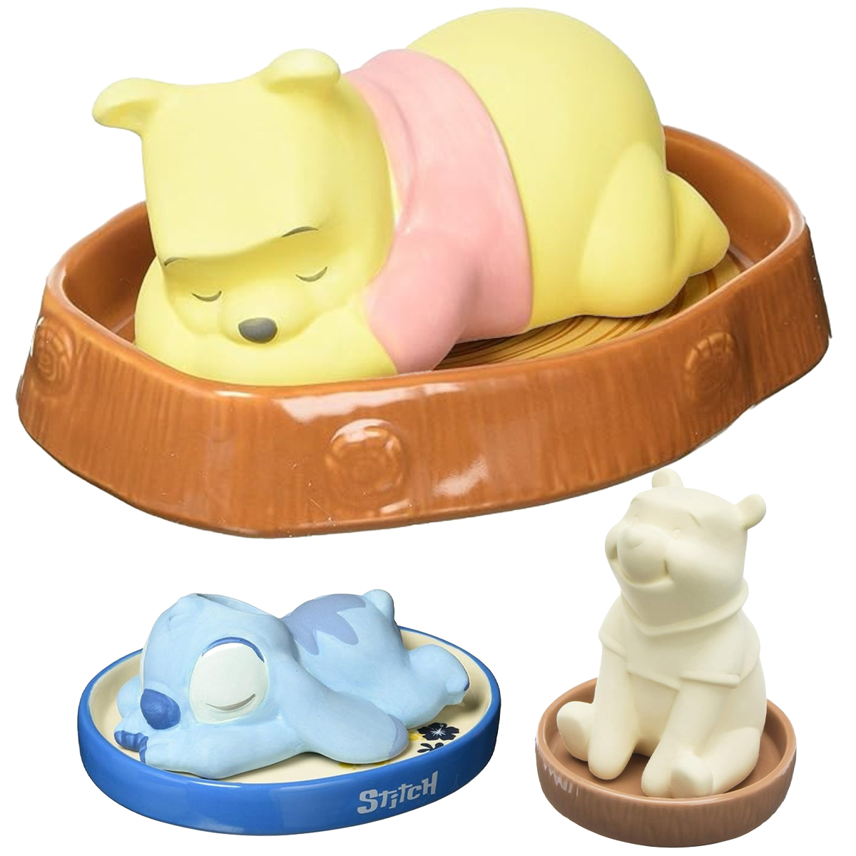 【Disney】ディズニー 素焼き加湿器 くまのプーさん&スティッチ