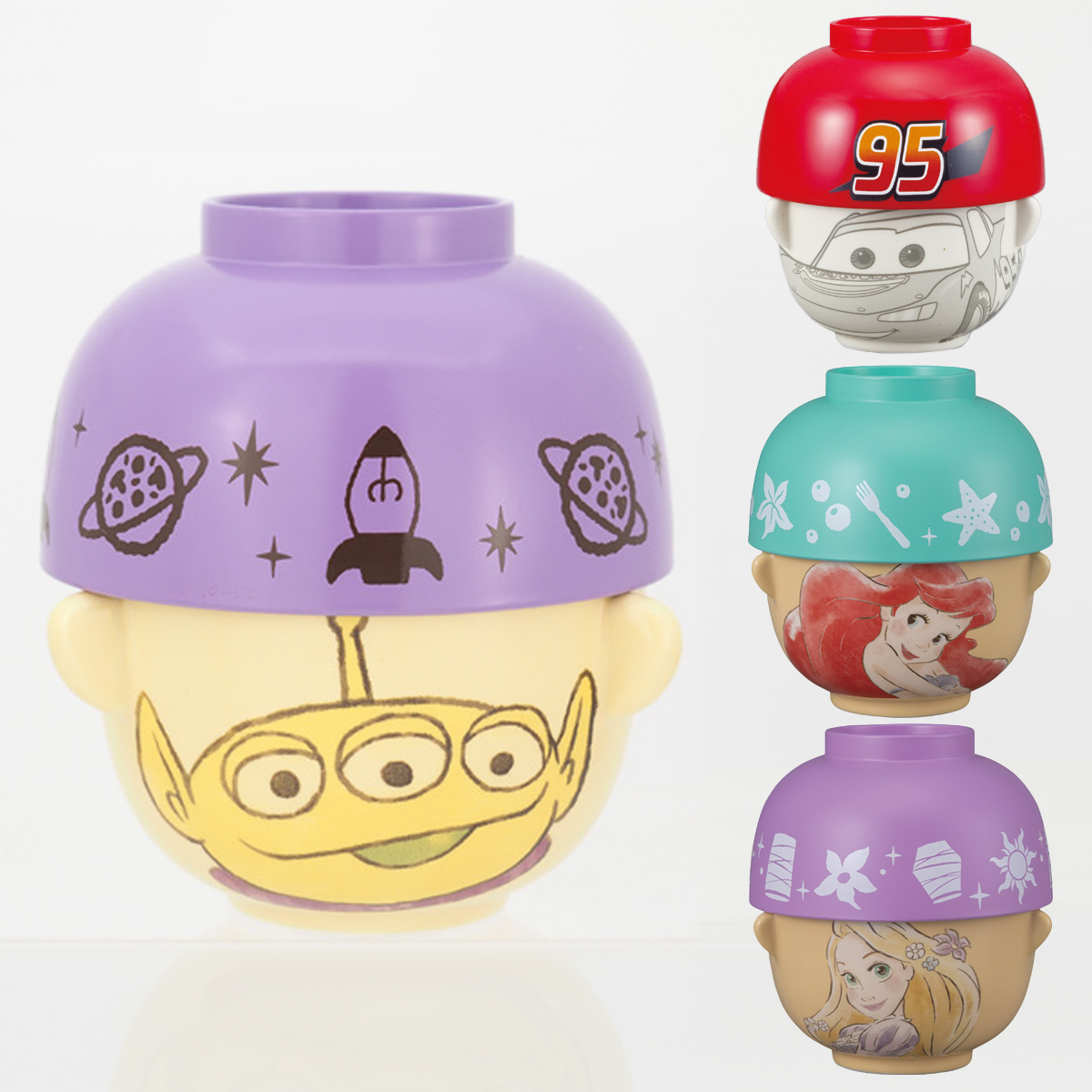 【Disney】ディズニー 汁椀・茶碗セット ミニ クレヨンタッチ 食器