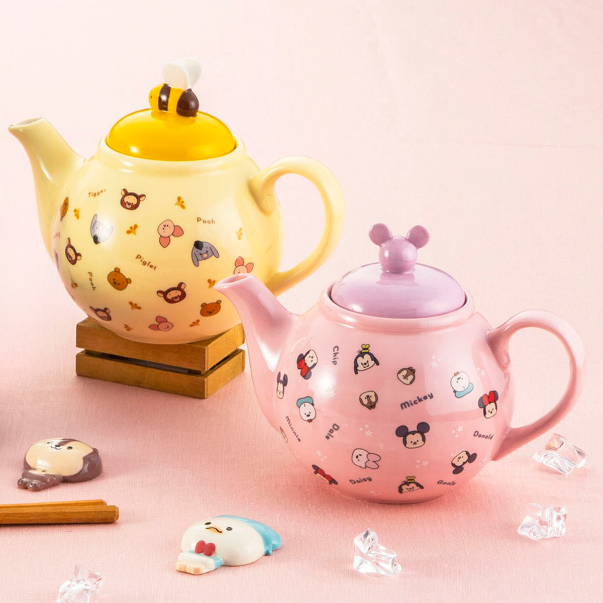 【Disney】ディズニー ゆるるん ティーポット ミッキーマウス&くまのプーさん