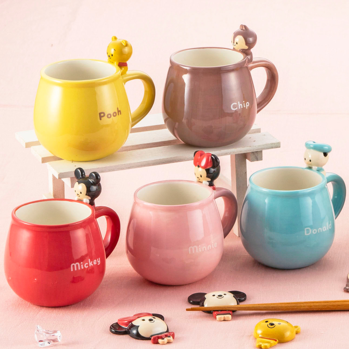 【Disney】ディズニー ゆるるん フィギュア付きマグ マグカップ コップ