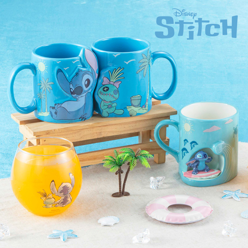 【Disney】ディズニー スティッチ マグカップ&丸グラス