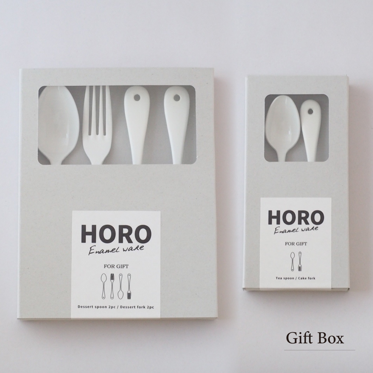 HORO Enamel white デザートサイズ4pc