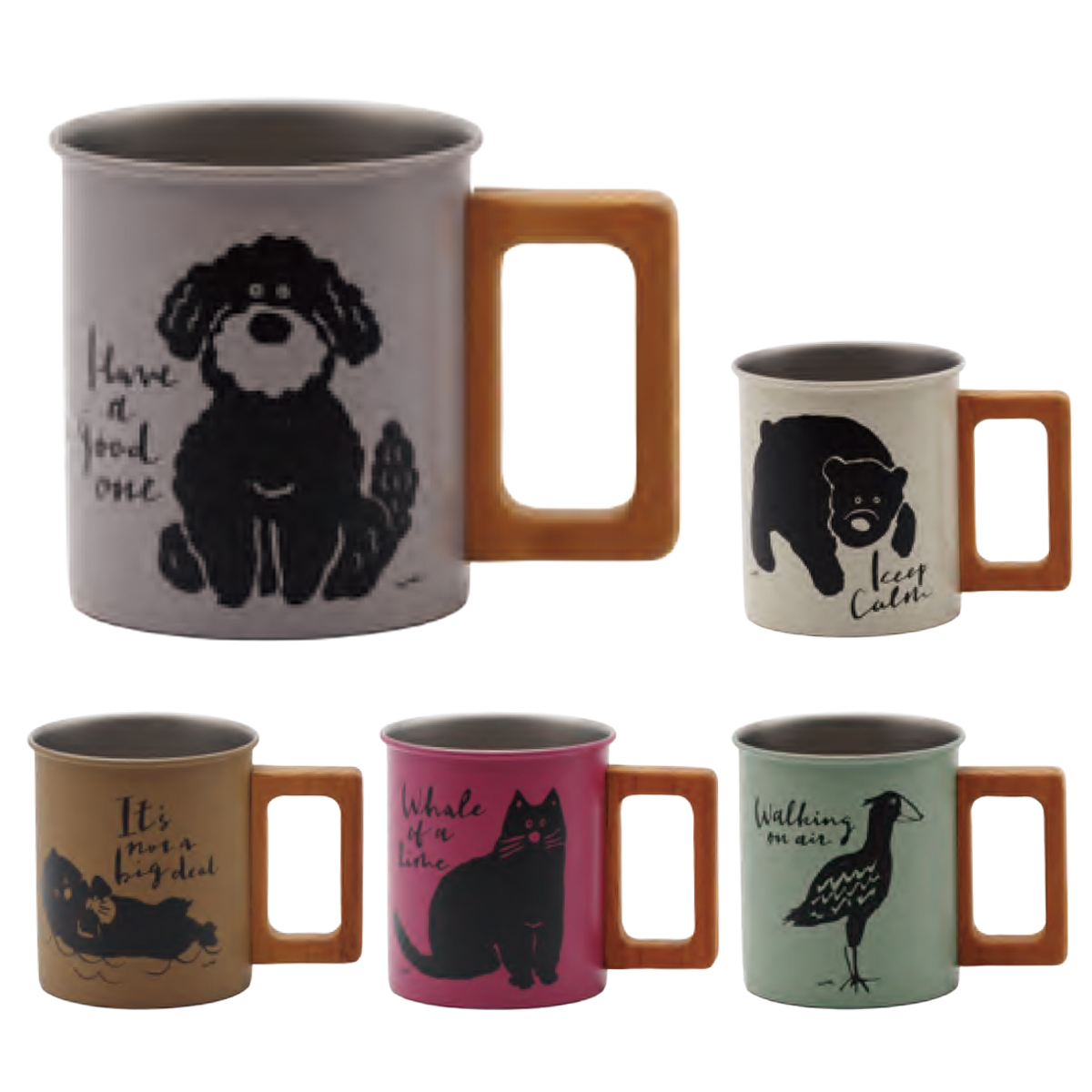 【Wedraw by sea】木柄マグ M・Lサイズ