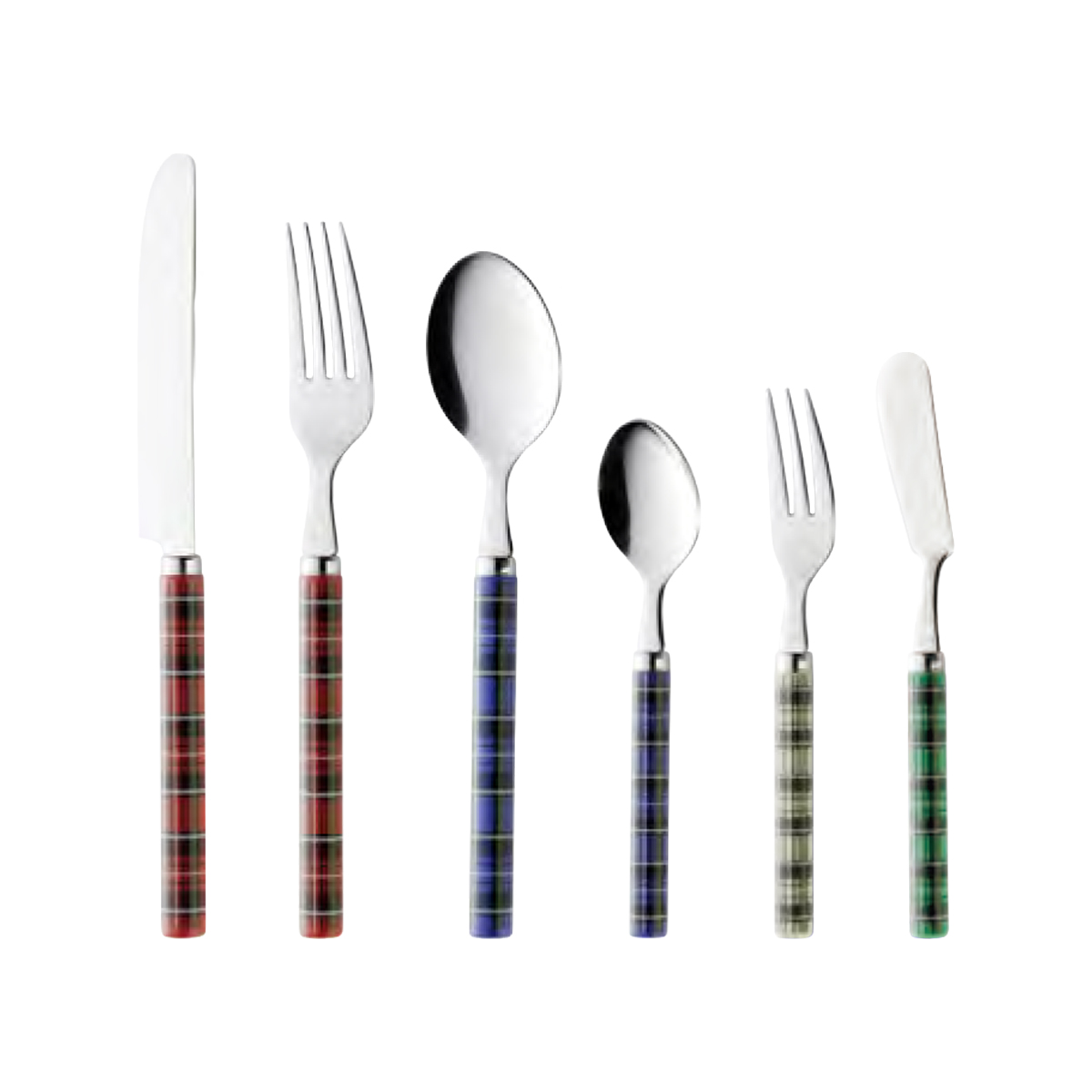 【日本製】タータンチェック カトラリー