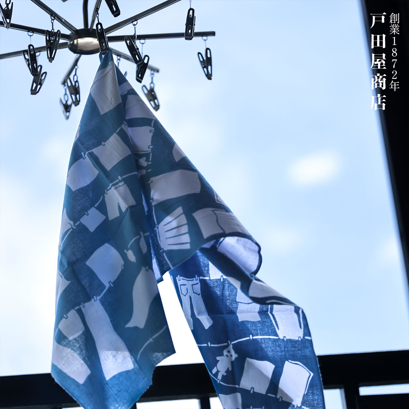 【日本製 老舗 戸田屋商店】手ぬぐい てぬぐい 洗濯日和
