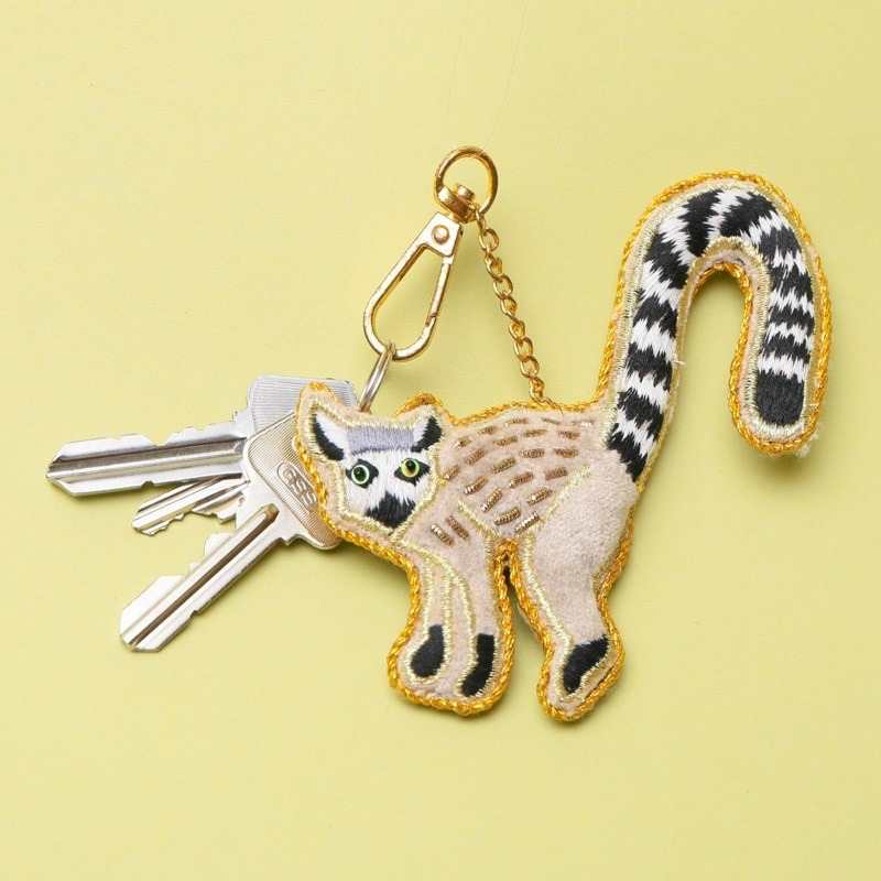【東京かんかん】ザリ刺繍キーホルダー SAVANNA サバンナ アニマル 動物