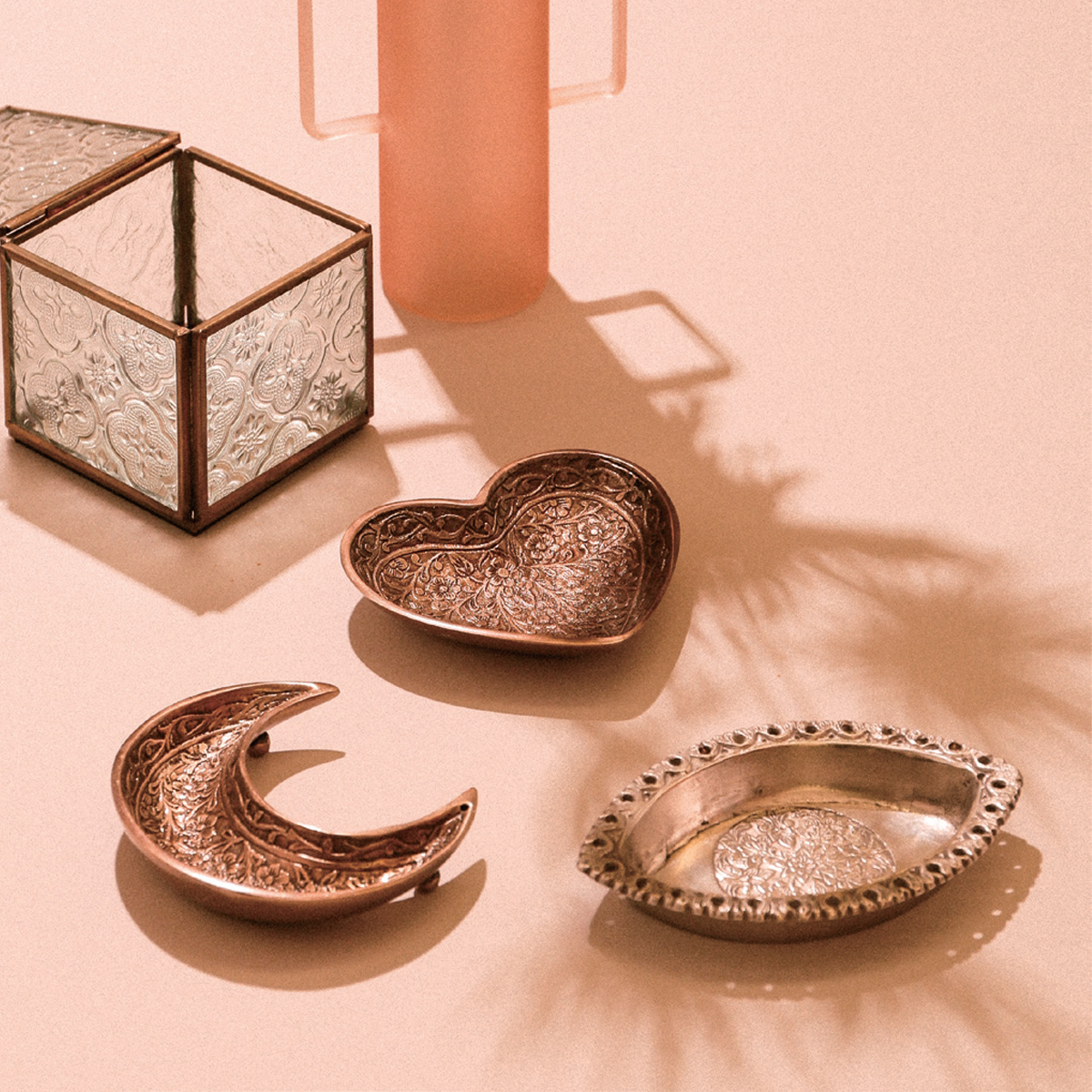 【東京かんかん】ブラスプレート ゴールド シルバー ハート