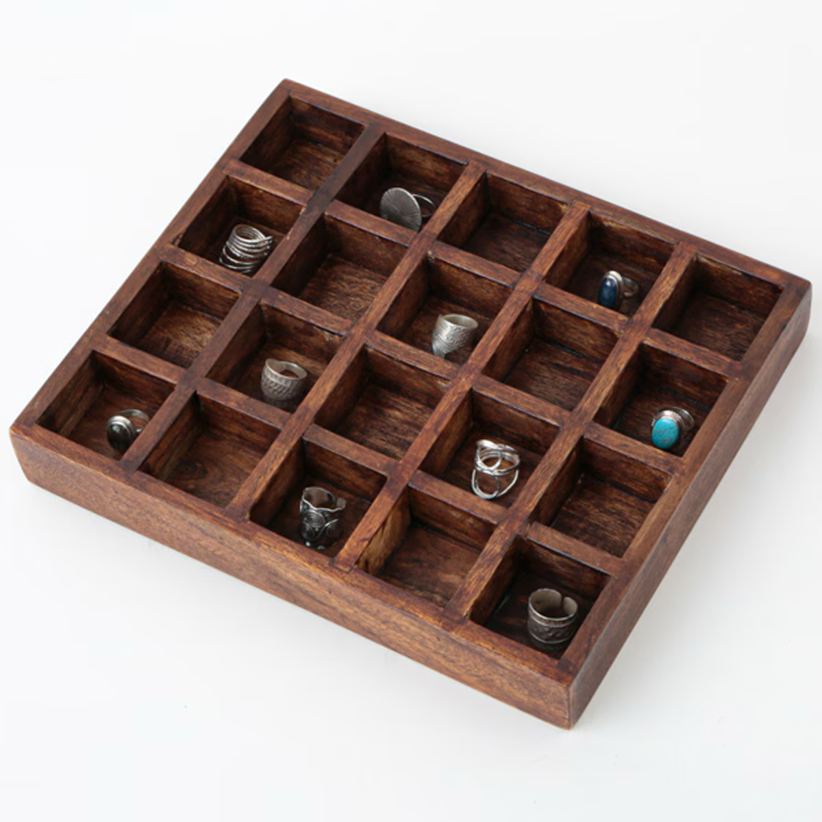 【東京かんかん】小分けウッドトレー アクセサリーボックス 小物入れ