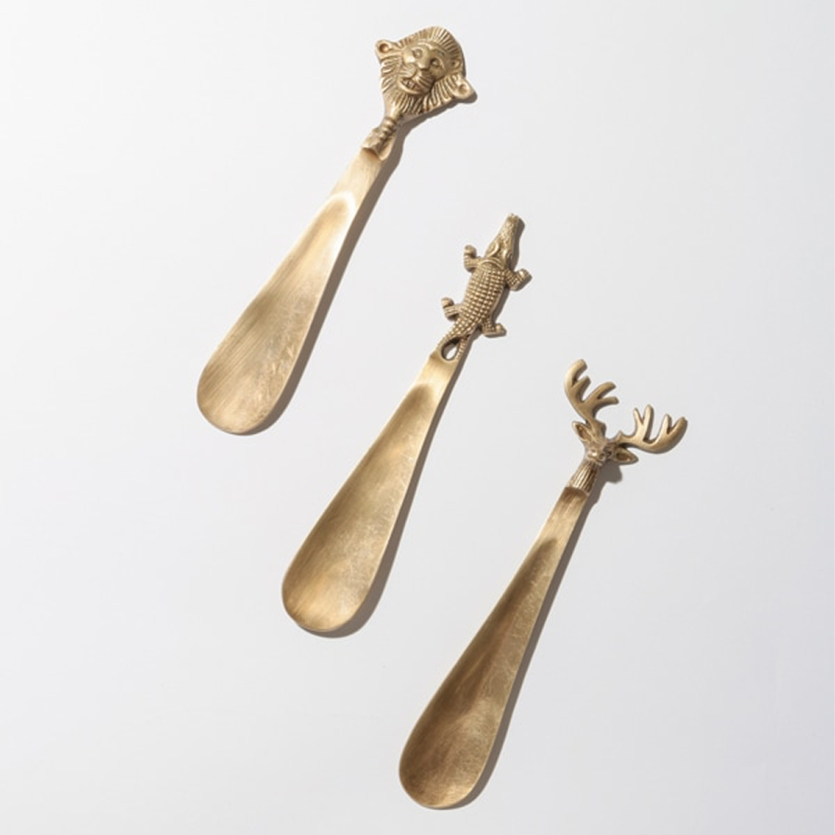 【東京かんかん】真鍮シューホーン ワニ ライオン トレー インテリア雑貨