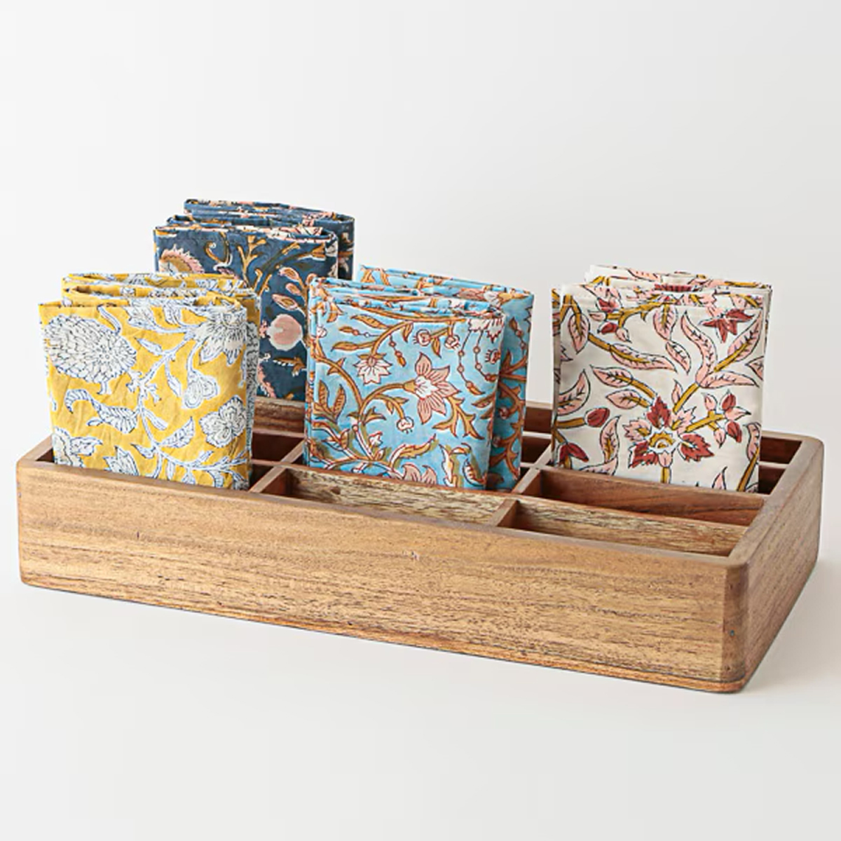 【東京かんかん】小分けウッドトレー 小物入れ 収納 天然木チークウッド仕様