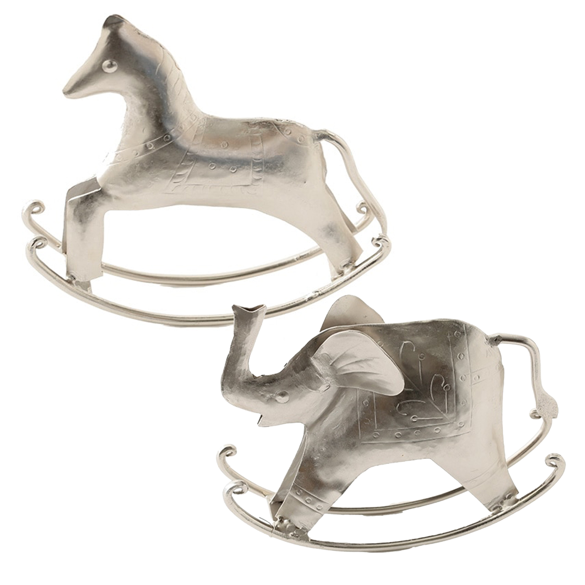 【東京かんかん】ロッキングアニマル ウマ＆ゾウ インテリア雑貨