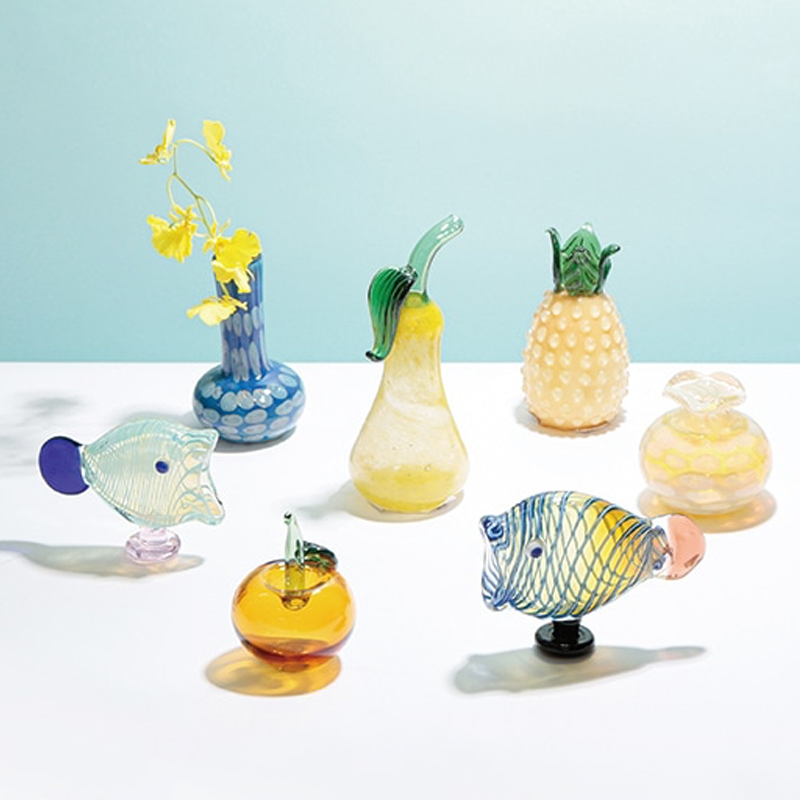 【東京かんかん】アートガラス フィッシュ 置物 オブジェ 魚