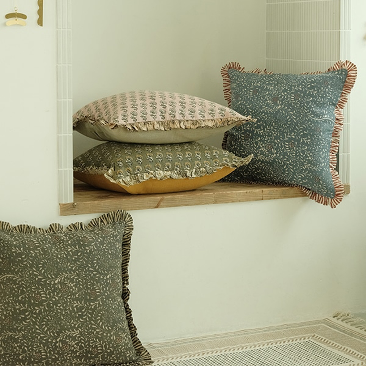 【東京かんかん】スラブコットン 花柄 ティッシュカバー・クッションカバー