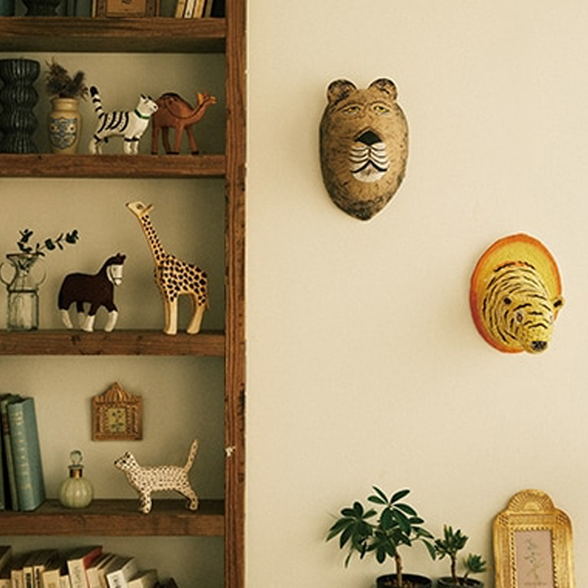 【東京かんかん】ペーパーマッシュアニマル オブジェ 置物＆壁掛け