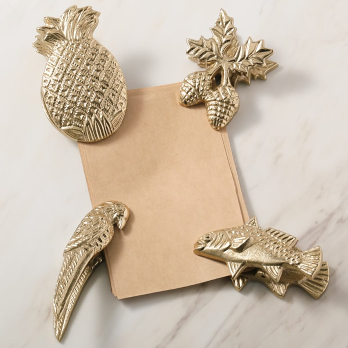 【東京かんかん】アルミクリップ  パイナップル＆オウム＆フィッシュ インテリア雑貨