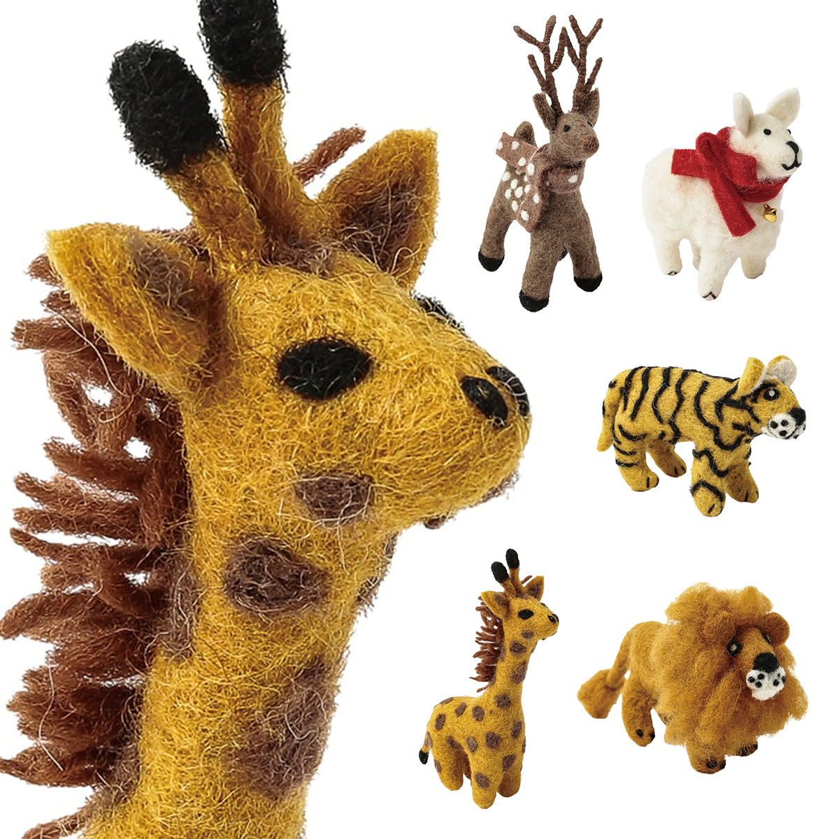 【東京かんかん】フェルトアニマル 動物 オブジェ クリスマス飾り