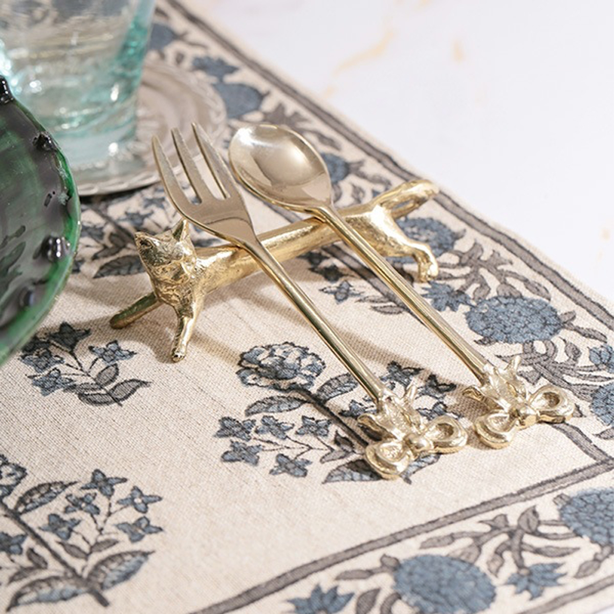 【東京かんかん】箸置き オブジェ 真鍮・アルミ ネコ レモン リボン 動物 果物