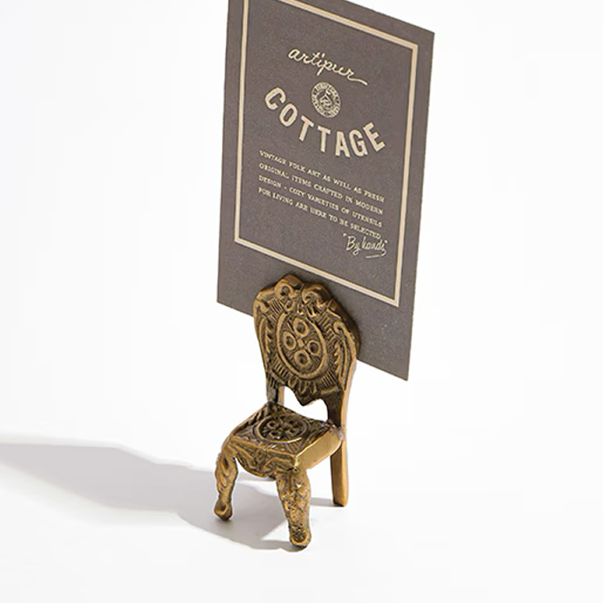 【東京かんかん】ブラスイーゼル＆ゴールド チェアカードホルダー インテリア雑貨