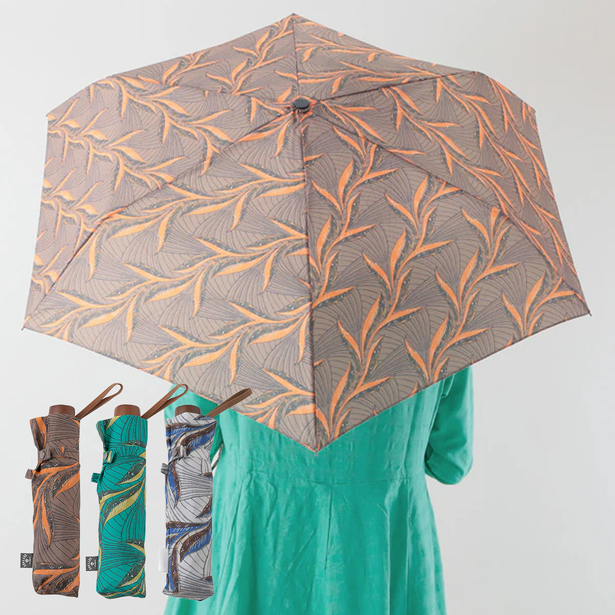 アフリカンプリント折り畳み傘 晴雨兼用 UVカット加工