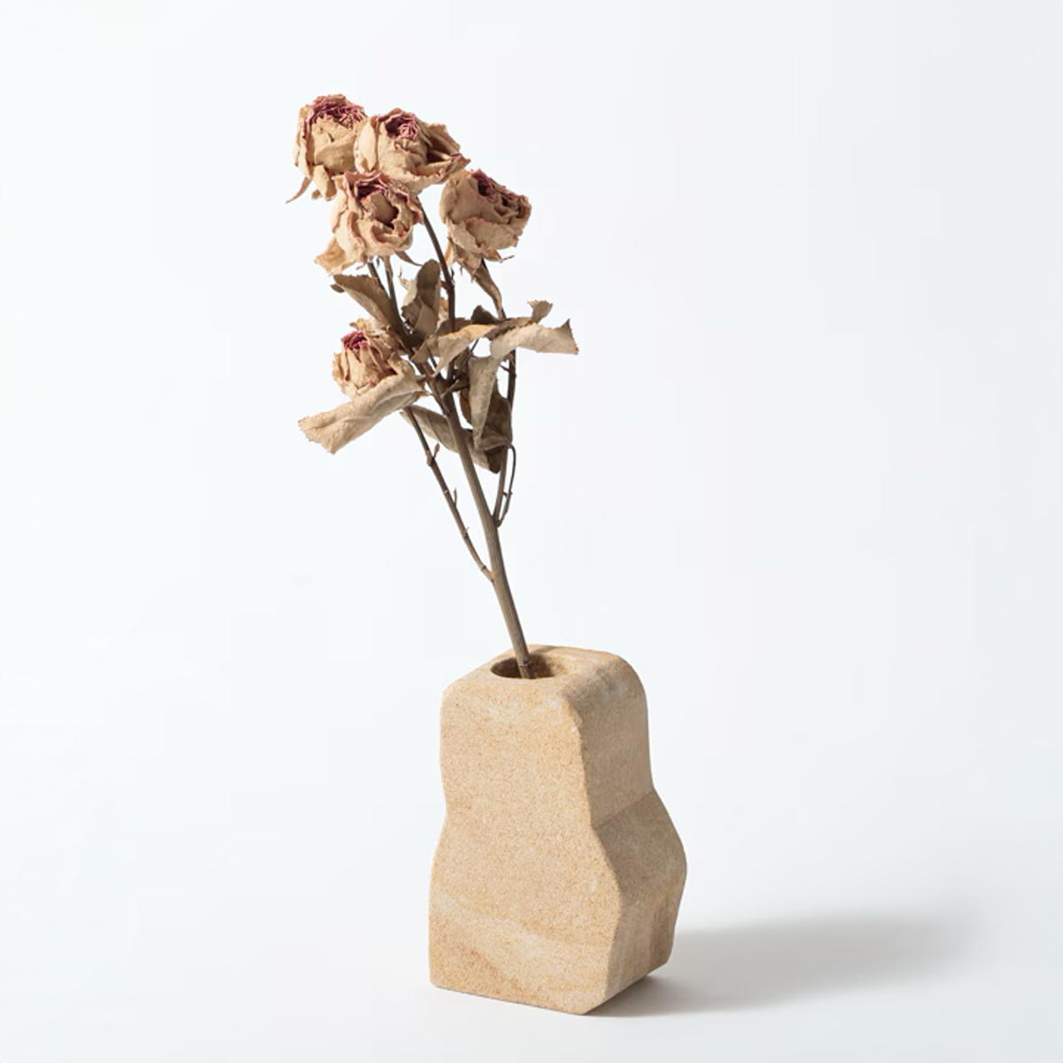 サンドストーン＆天然大理石 ホルダー 一輪挿し 花瓶 インテリア雑貨