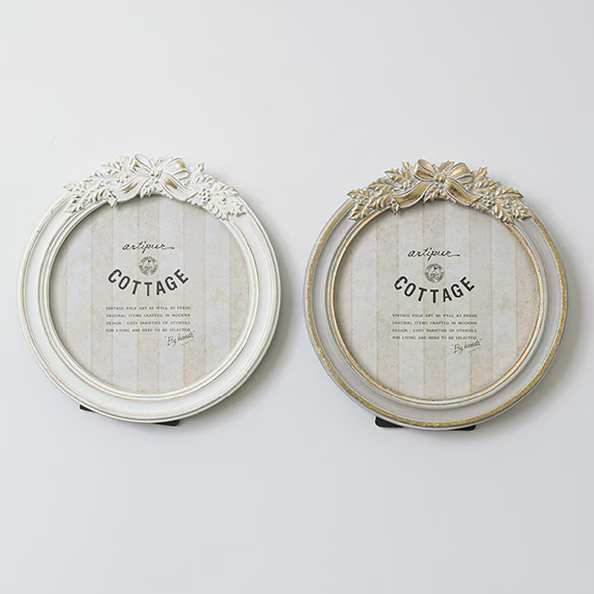 リボンラウンドフォトフレーム 写真立て インテリア雑貨