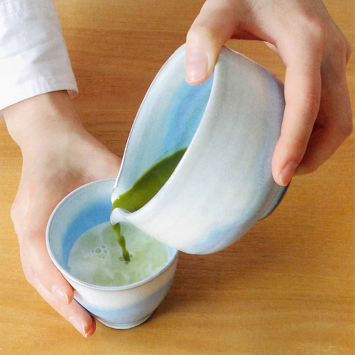 【藍花】大煎茶 湯呑 日本製