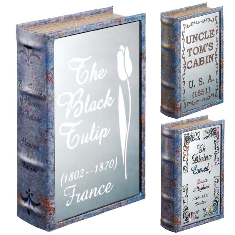 BOOK BOX ミラータイプ  インテリア雑貨 アンティーク調