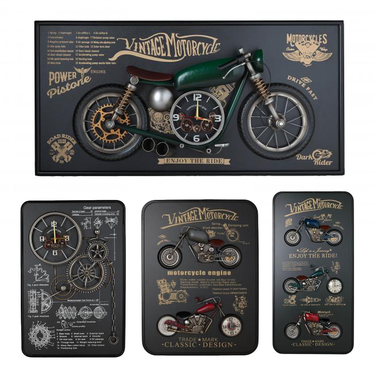 Moto Clock インテリア壁掛け時計 ヴィンテージ