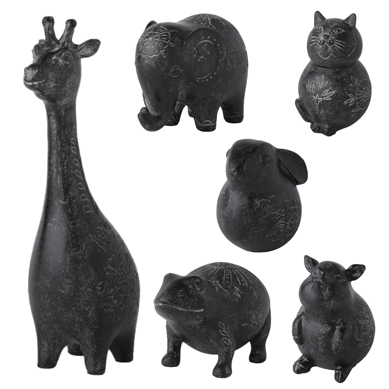 オブジェ 動物 ぶた・うさぎ・ねこ・かえる・ねこ
