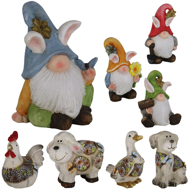 ガーデンオブジェ ドワーフ・イヌ・ヒツジ ガーデンアクセサリー