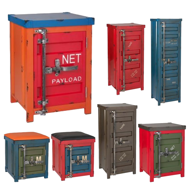 コンテナチェアー＆キャビネット ガーデニングインテリア レトロ