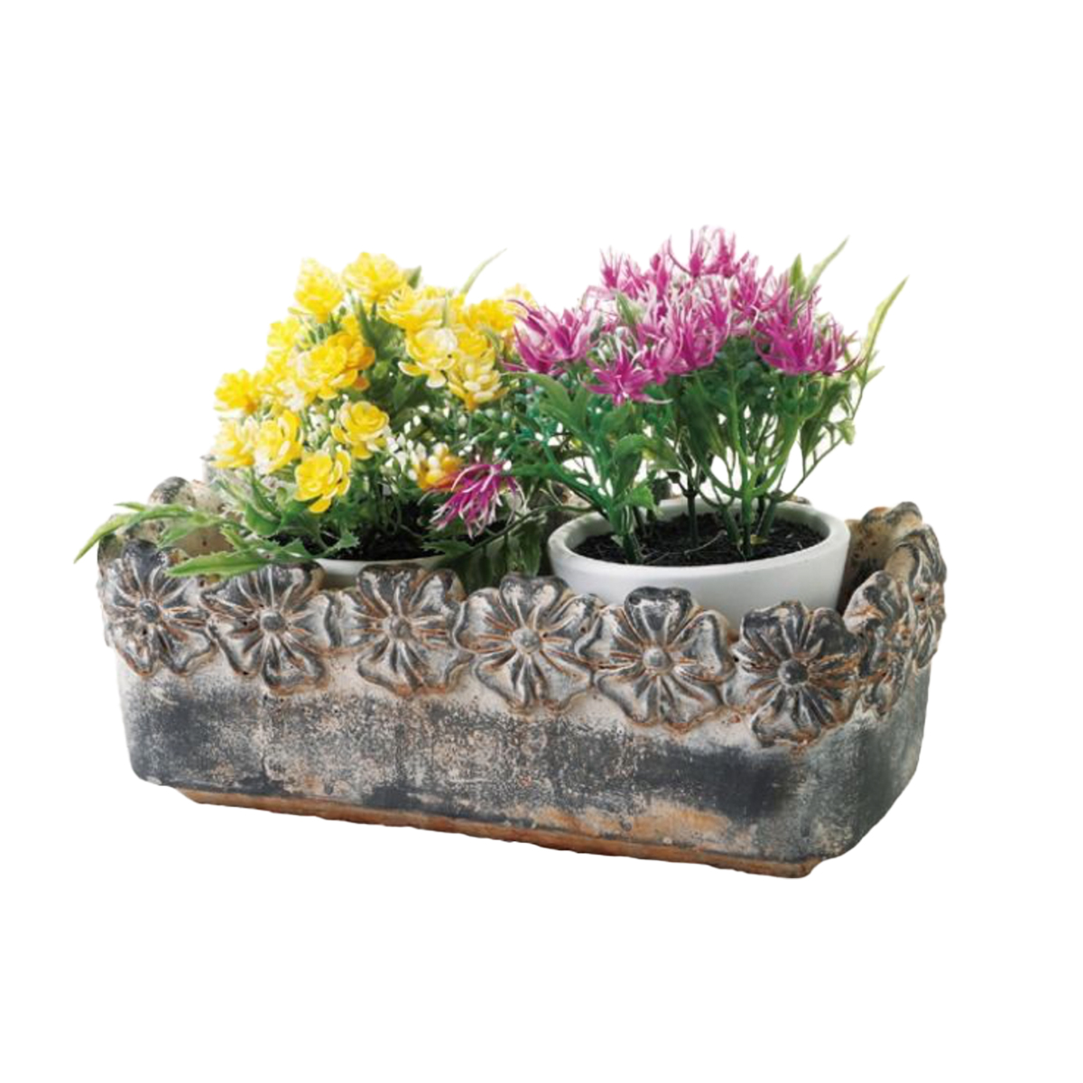 【東洋石創】フラワーポット 花柄 植木鉢 プランター ガーデニング インテリア