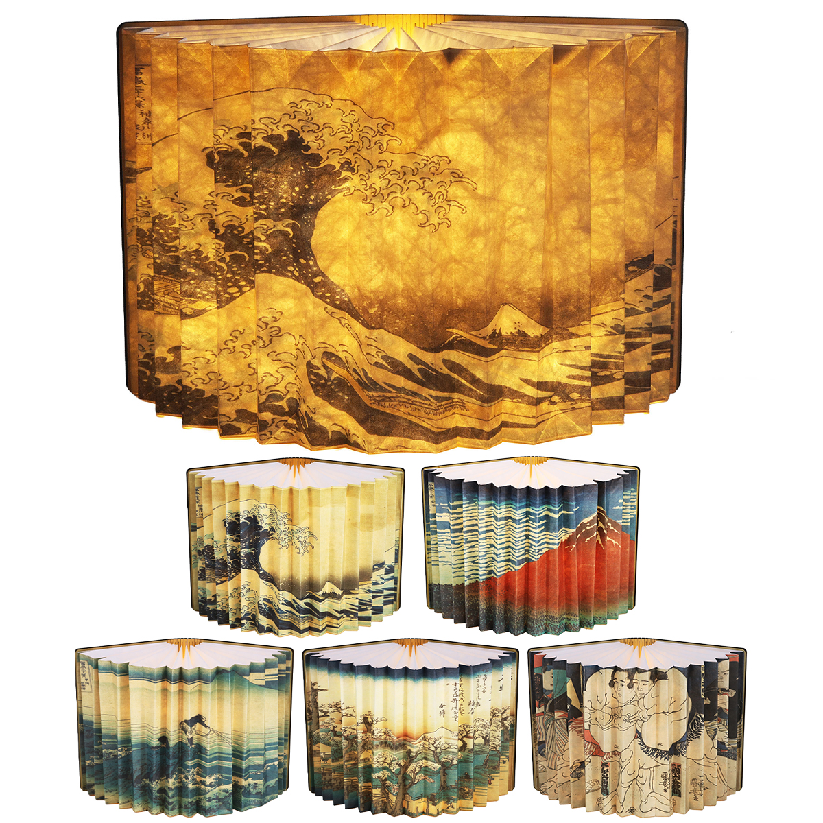 ブック型ランタン 浮世絵 日本のお土産 和インテリア
