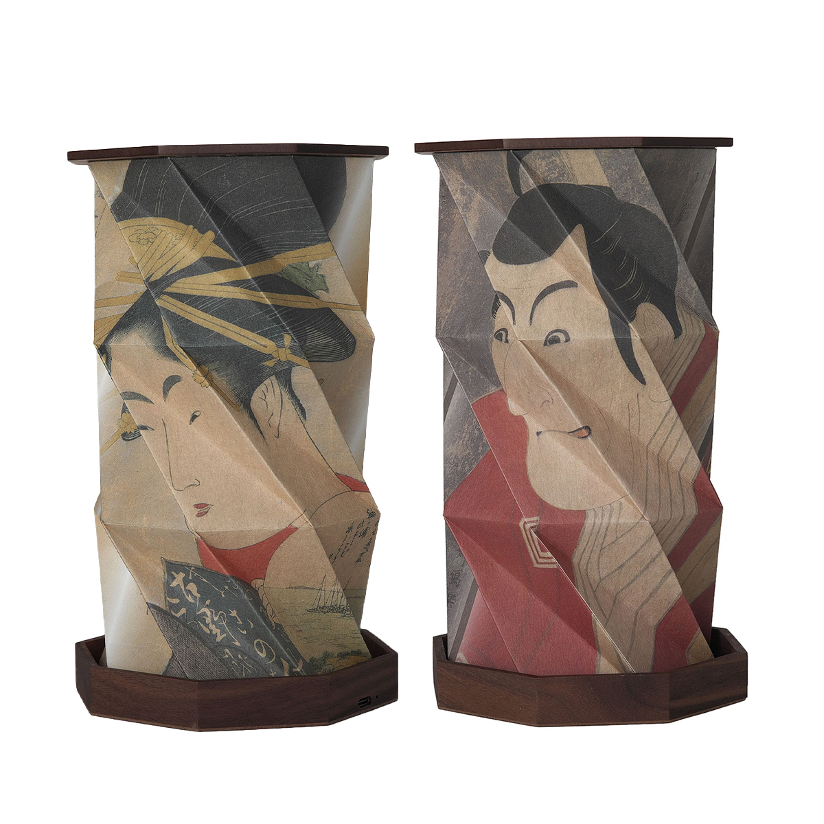 伸縮型ランタン 浮世絵 日本のお土産 和インテリア