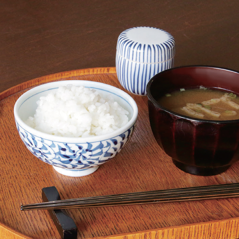 【藍花】かるい茶碗 飯碗 波佐見焼 日本製