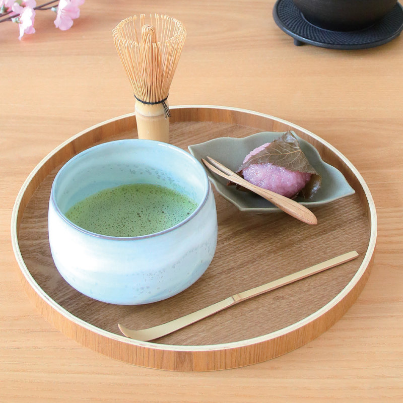 【藍花】茶道具 茶杓 茶筅 フォーク トレー 抹茶碗とご一緒に