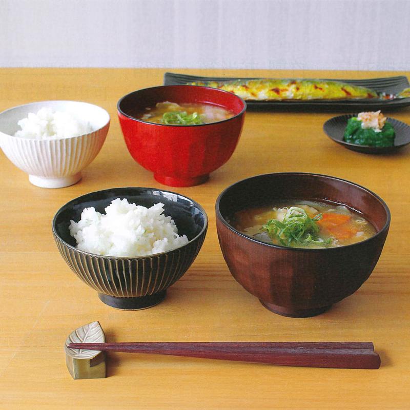 【日本製】豚汁碗 大きめ 樹脂製 会津塗