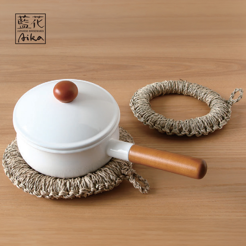 【藍花】イ草鍋敷き 18cm 21cm