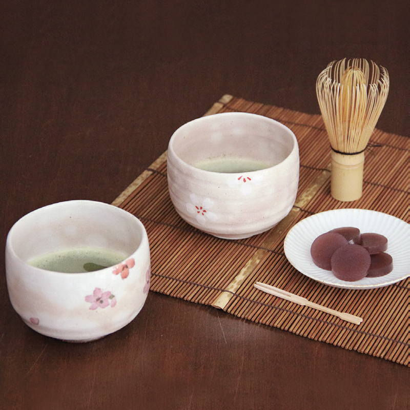 【藍花 Aika × 波佐見焼】桜の抹茶椀 日本製