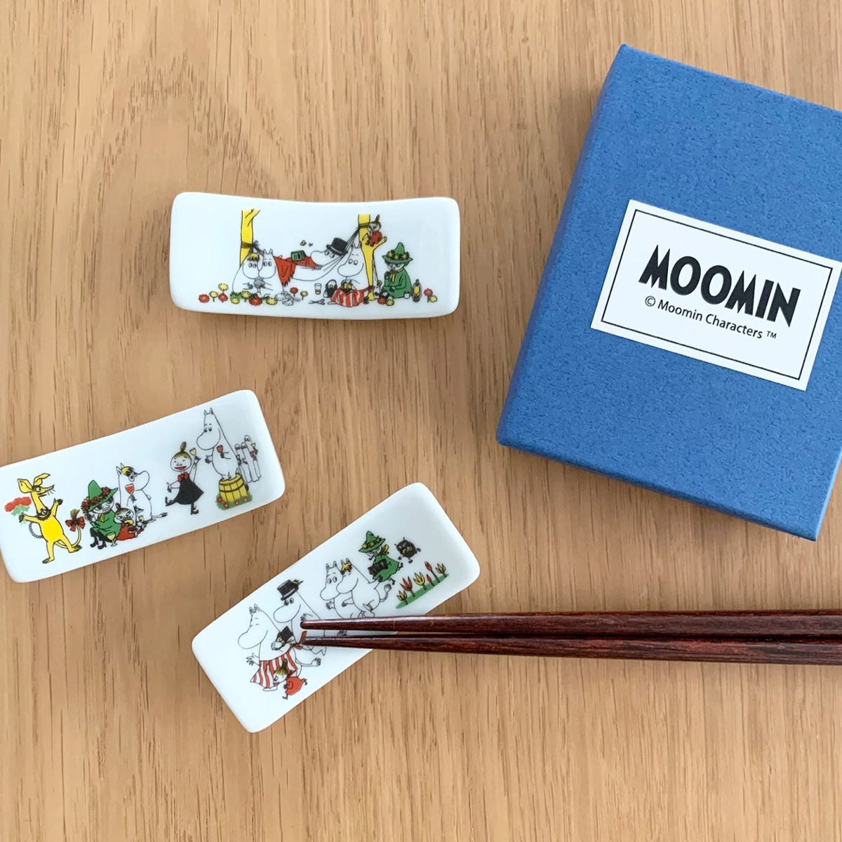 日本製【北欧雑貨MOOMIN】ムーミン fan-fun 箸置 ギフトセット