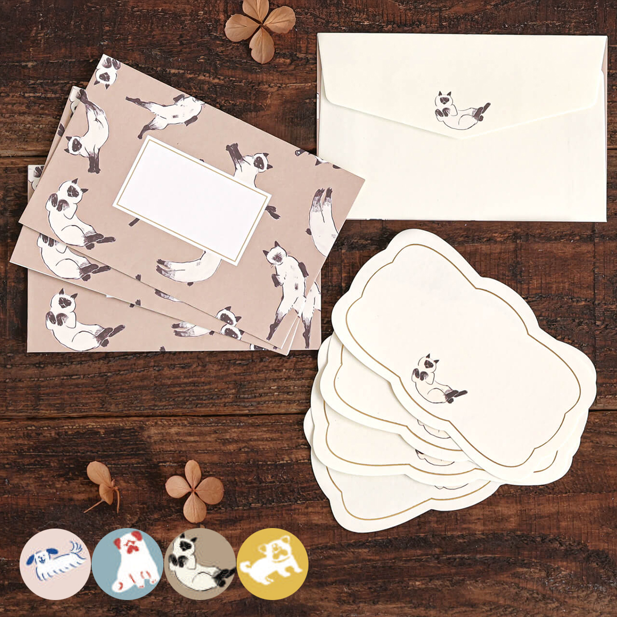 yukino ミニメッセージカード 犬 猫 CAT
