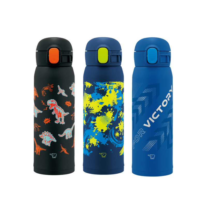 【象印】ステンレスマグ 480ml ワンタッチタイプ Coolシリーズ 水筒 魔法瓶 保温・保冷 子供用 キッズ向け お手入れ簡単